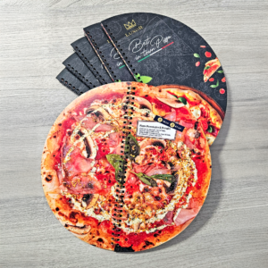 Print meniu forma pizza Luxor